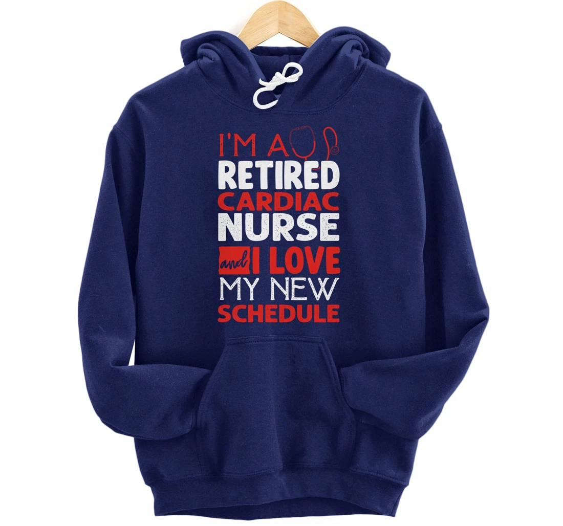 Funny Nursing Fan Graphic Women Men Retired Cardiac Nurse Pullover Hoodie