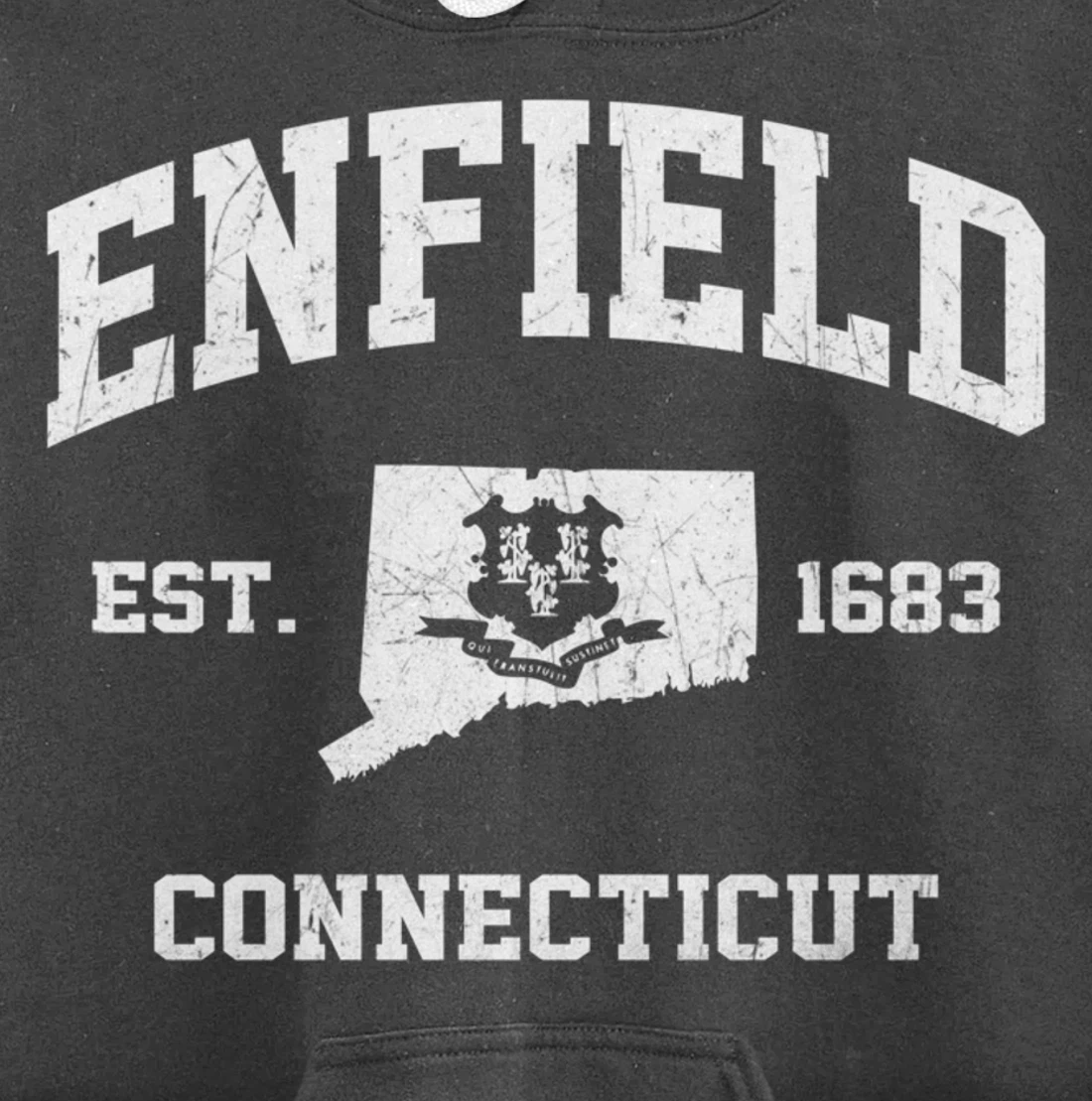 Enfield Connecticut CT vintage state Athletic style Pullover Hoodie
