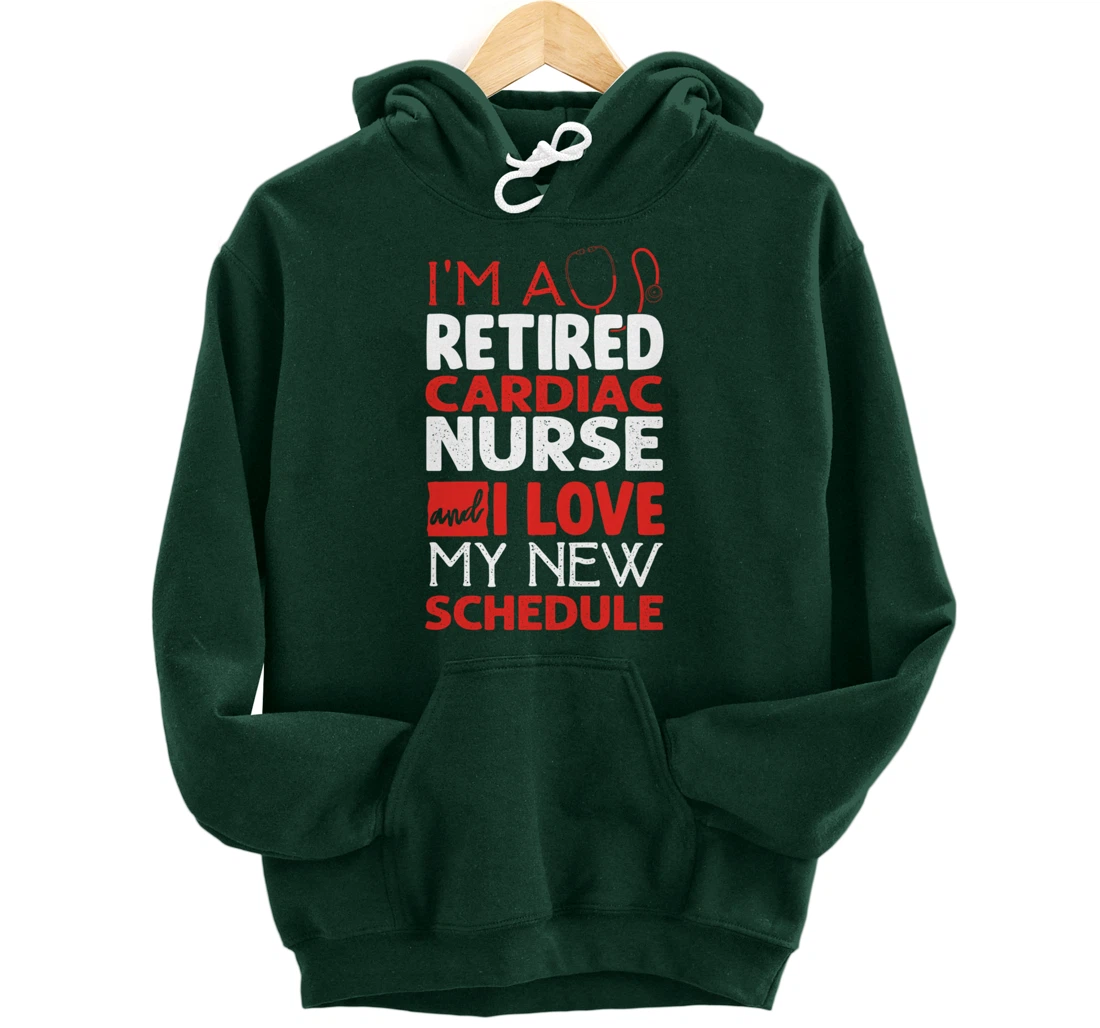Funny Nursing Fan Graphic Women Men Retired Cardiac Nurse Pullover Hoodie