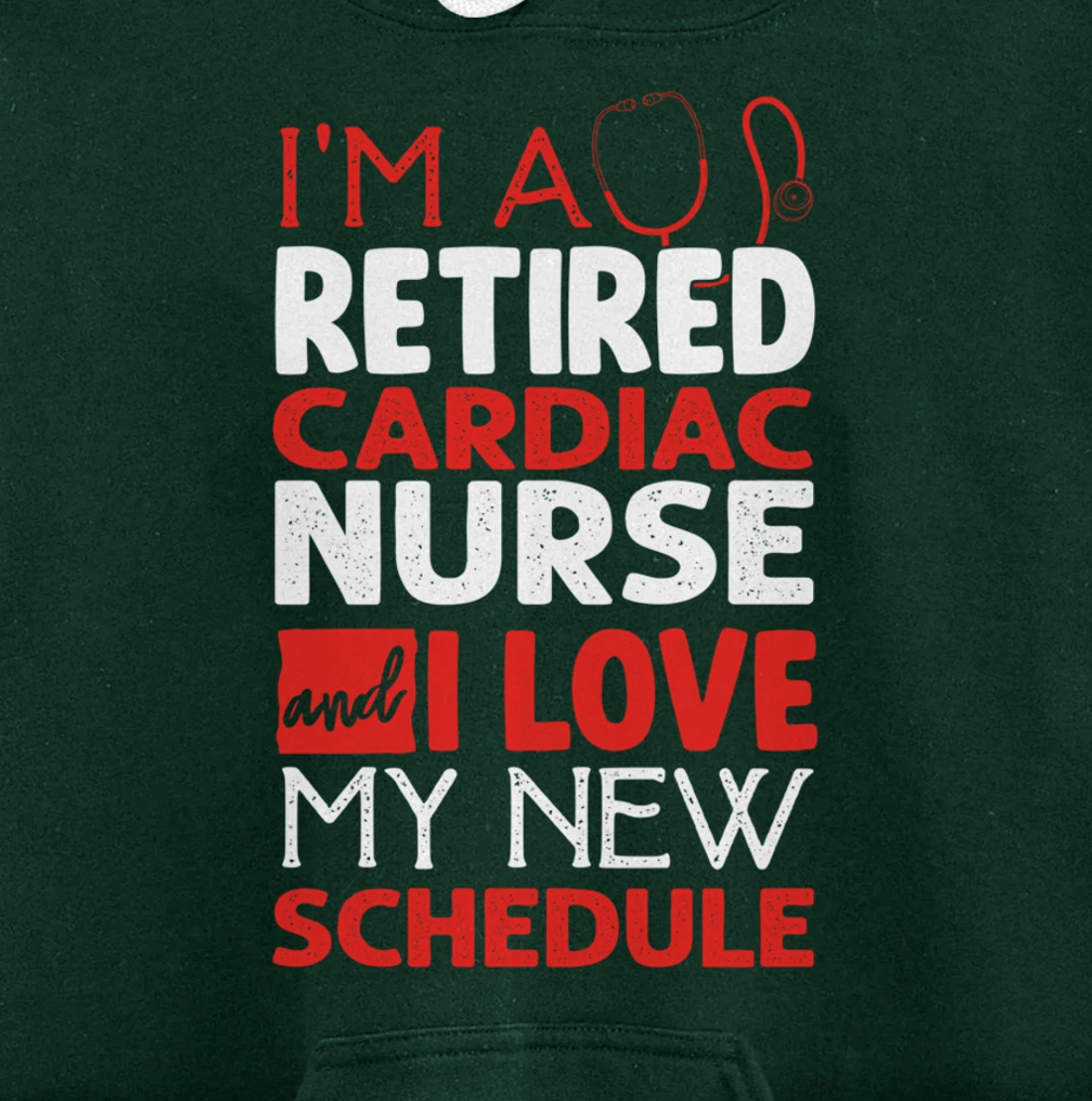 Funny Nursing Fan Graphic Women Men Retired Cardiac Nurse Pullover Hoodie
