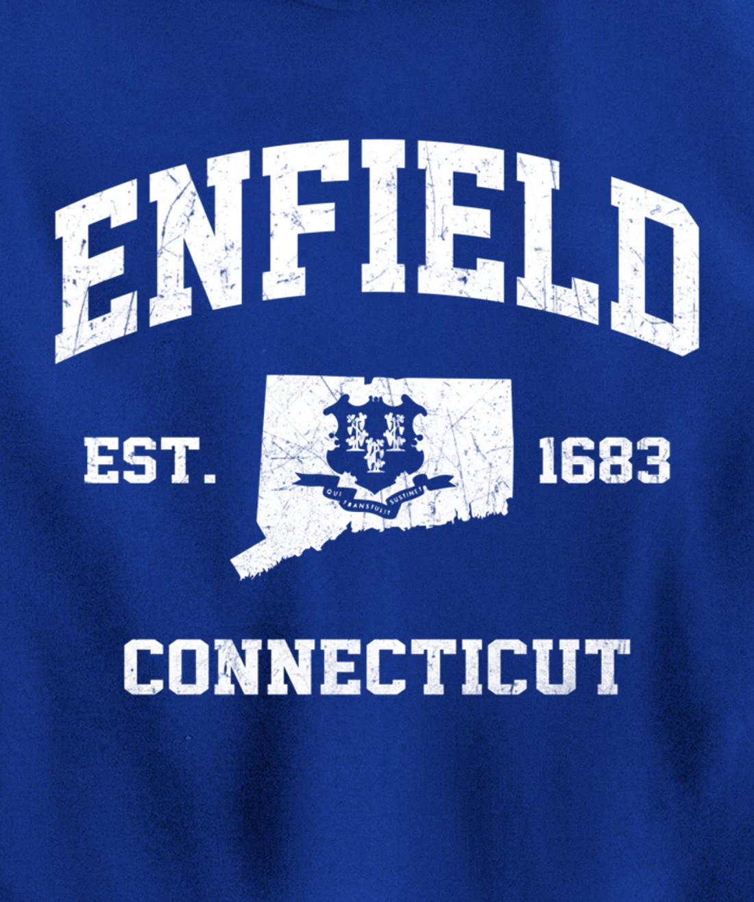 Enfield Connecticut CT vintage state Athletic style Pullover Hoodie