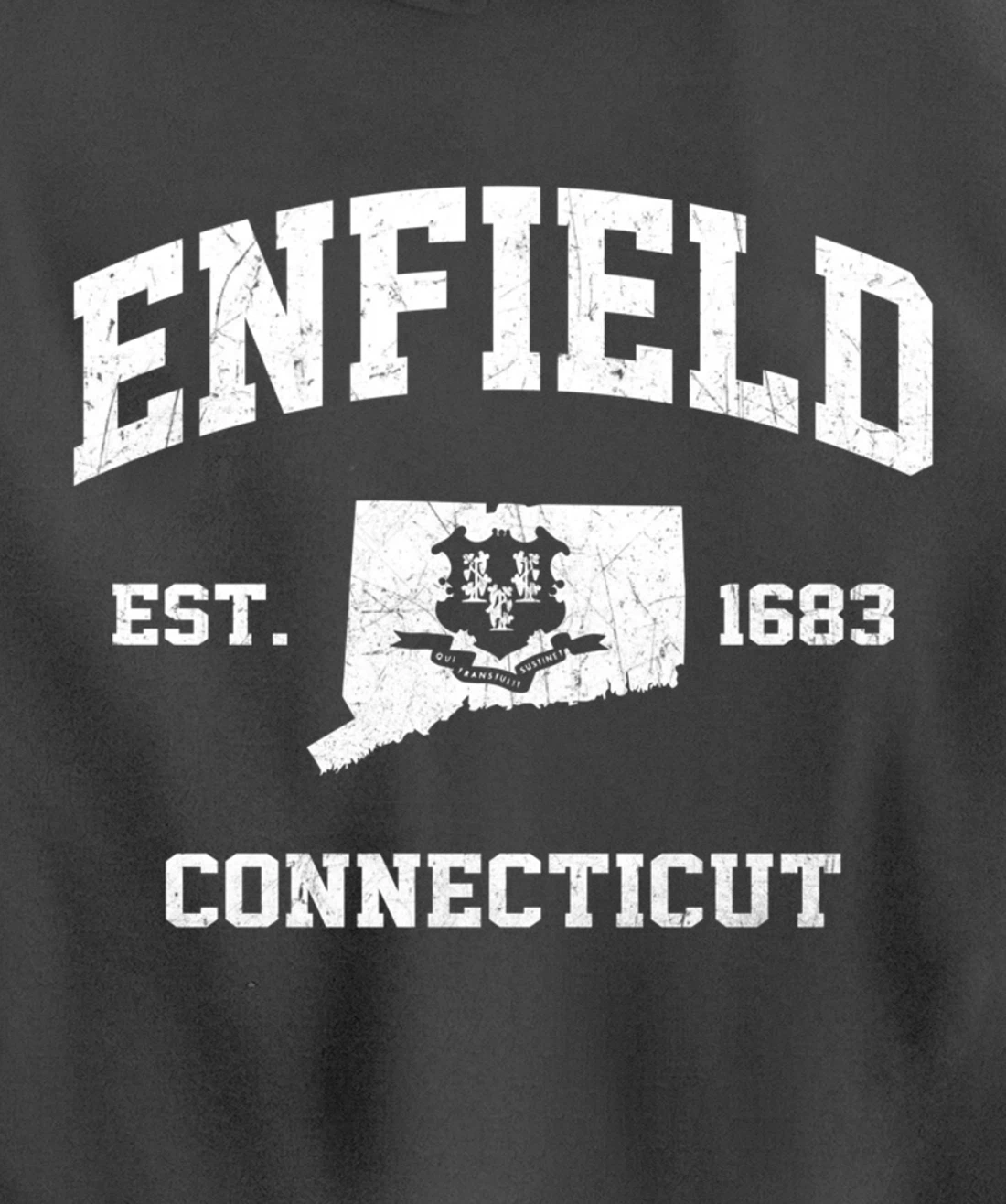 Enfield Connecticut CT vintage state Athletic style Pullover Hoodie