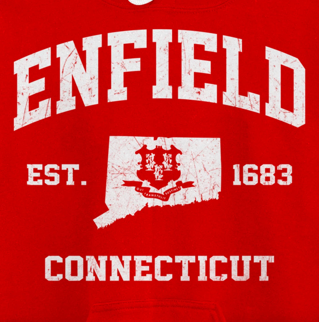 Enfield Connecticut CT vintage state Athletic style Pullover Hoodie