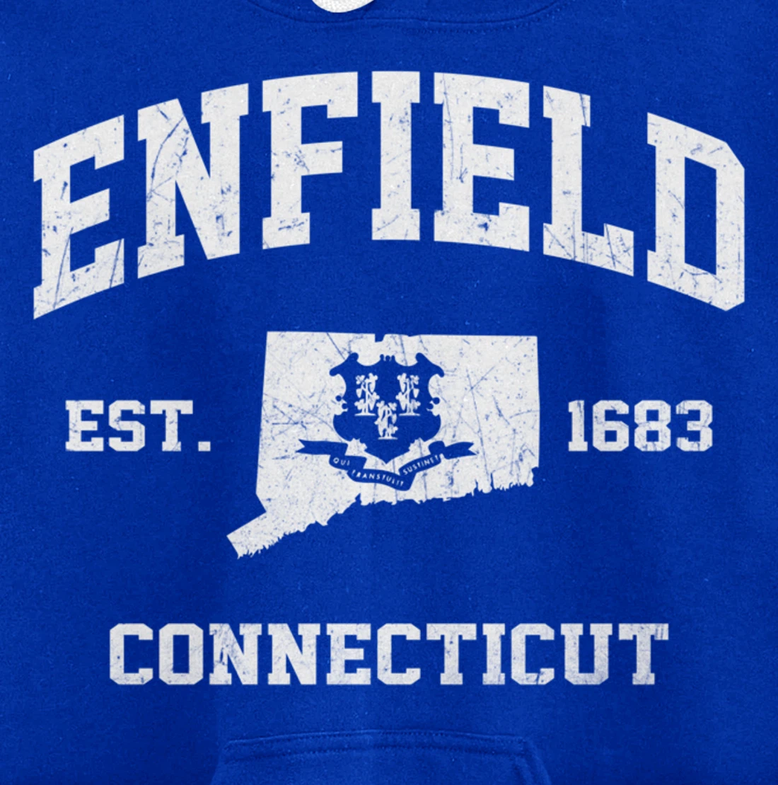 Enfield Connecticut CT vintage state Athletic style Pullover Hoodie