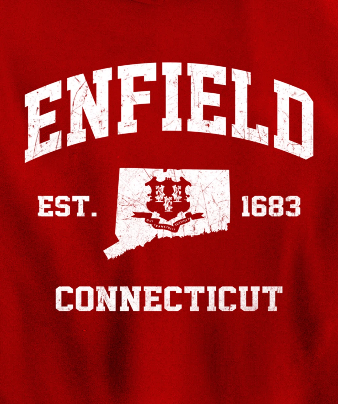 Enfield Connecticut CT vintage state Athletic style Pullover Hoodie