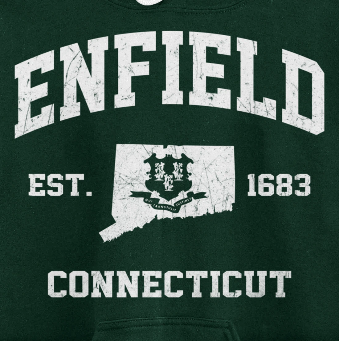 Enfield Connecticut CT vintage state Athletic style Pullover Hoodie