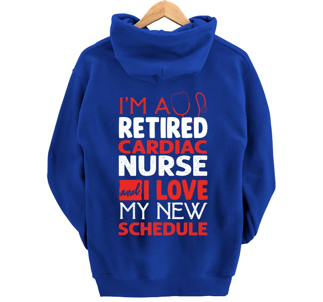 Funny Nursing Fan Graphic Women Men Retired Cardiac Nurse Pullover Hoodie