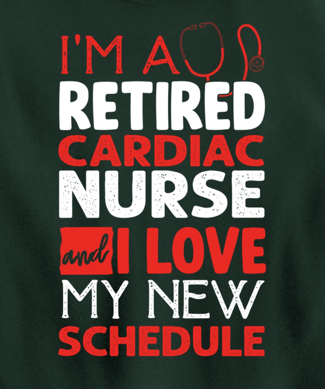 Funny Nursing Fan Graphic Women Men Retired Cardiac Nurse Pullover Hoodie