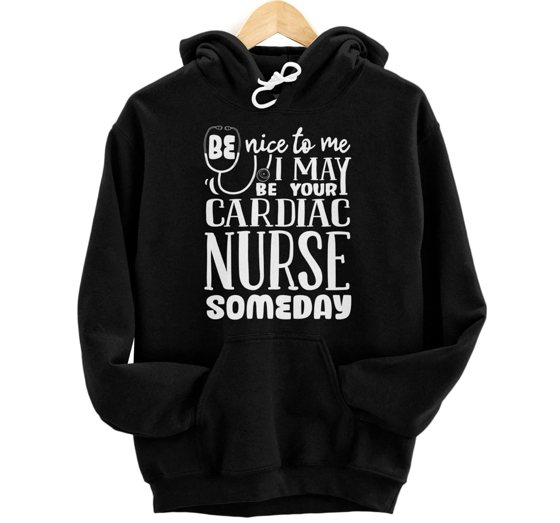 Funny Nursing Lover Graphic for Women and Men Cardiac Nurse Pullover Hoodie