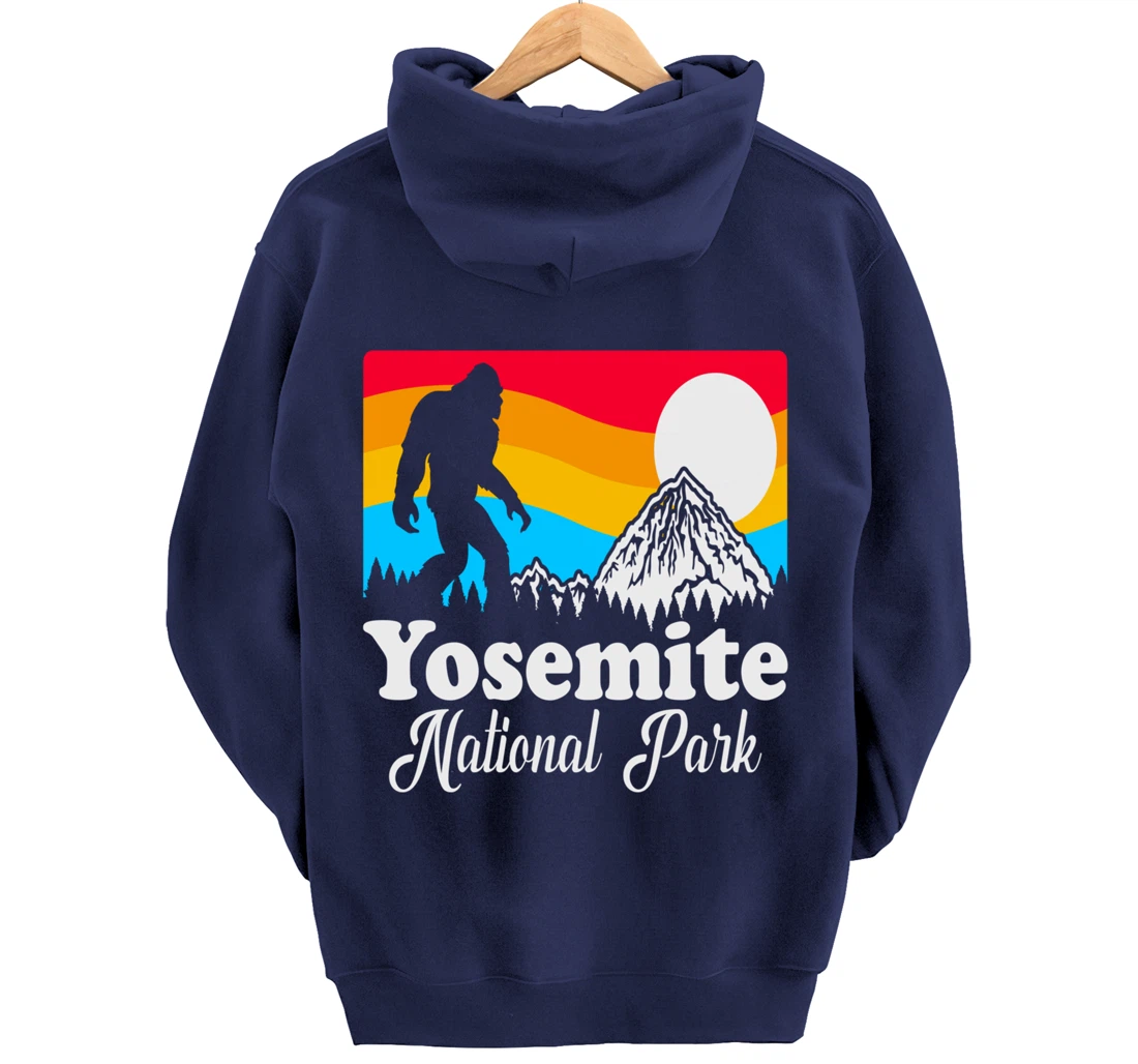 Funny Bigfoot Retro Yosemite National Park Gag Gift Pullover Hoodie