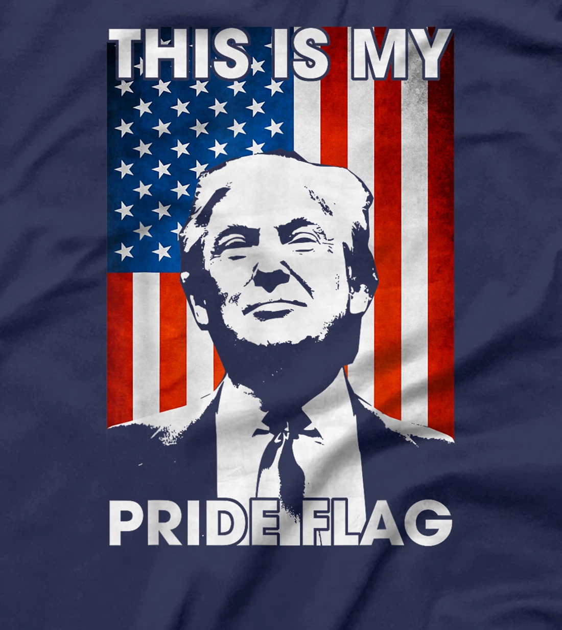 This Is My Pride Flag Trump American Flag 4th July Patriotic T-Shirt