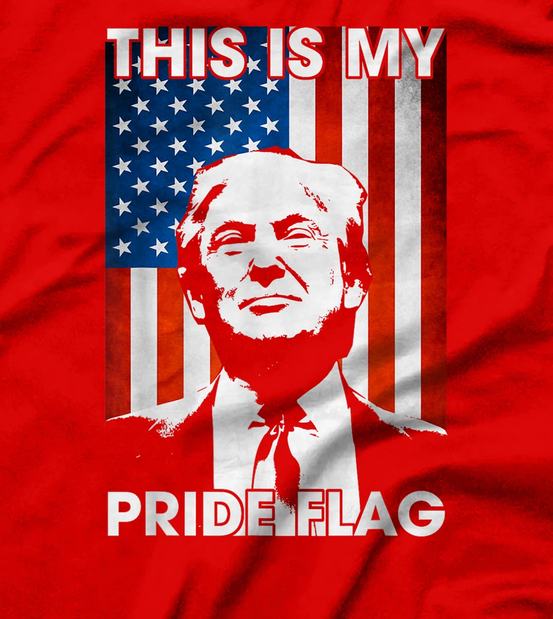 This Is My Pride Flag Trump American Flag 4th July Patriotic T-Shirt