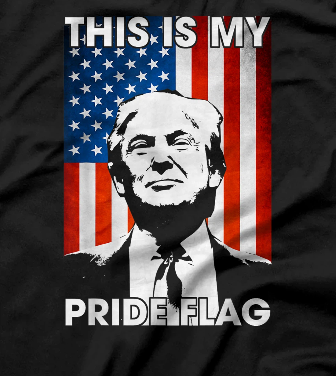 This Is My Pride Flag Trump American Flag 4th July Patriotic T-Shirt