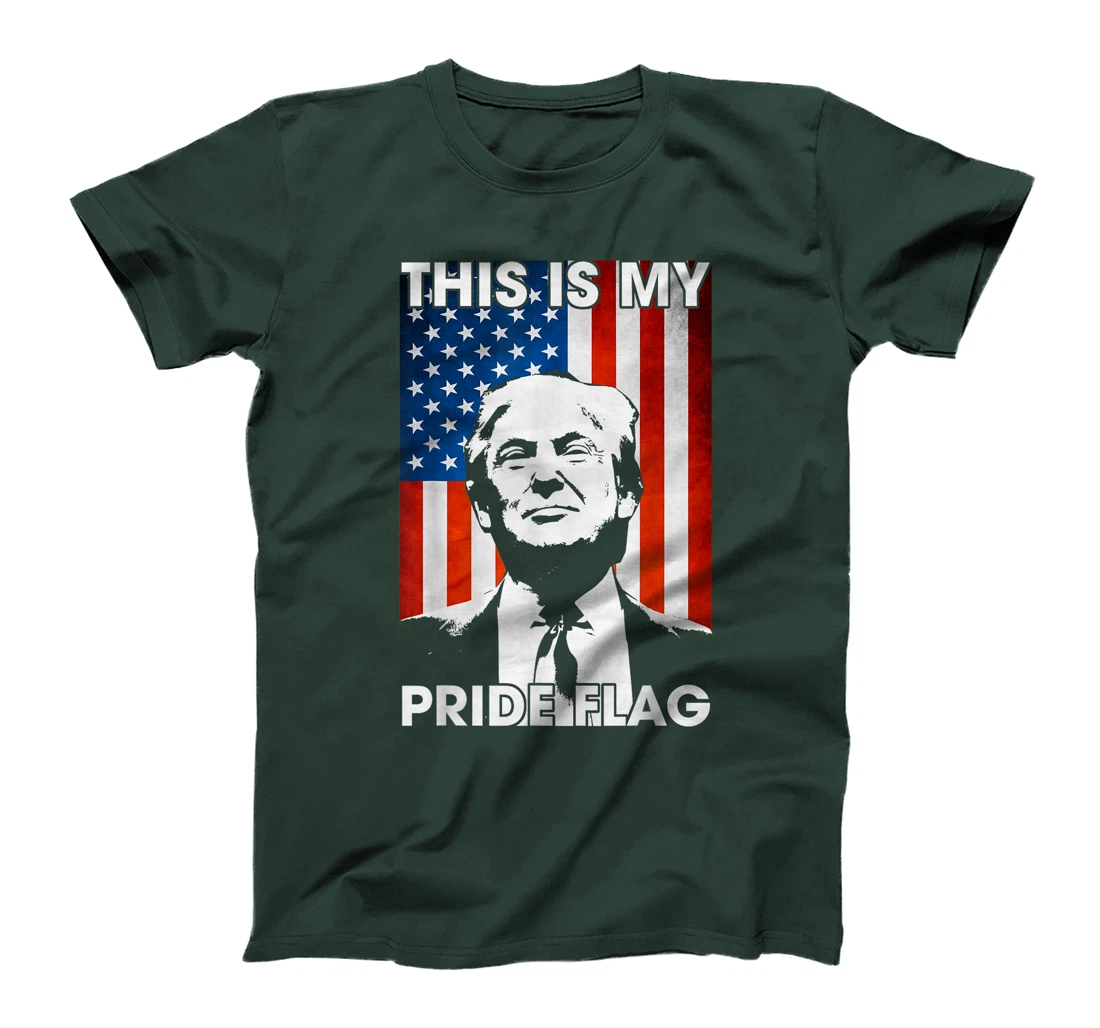 This Is My Pride Flag Trump American Flag 4th July Patriotic T-Shirt