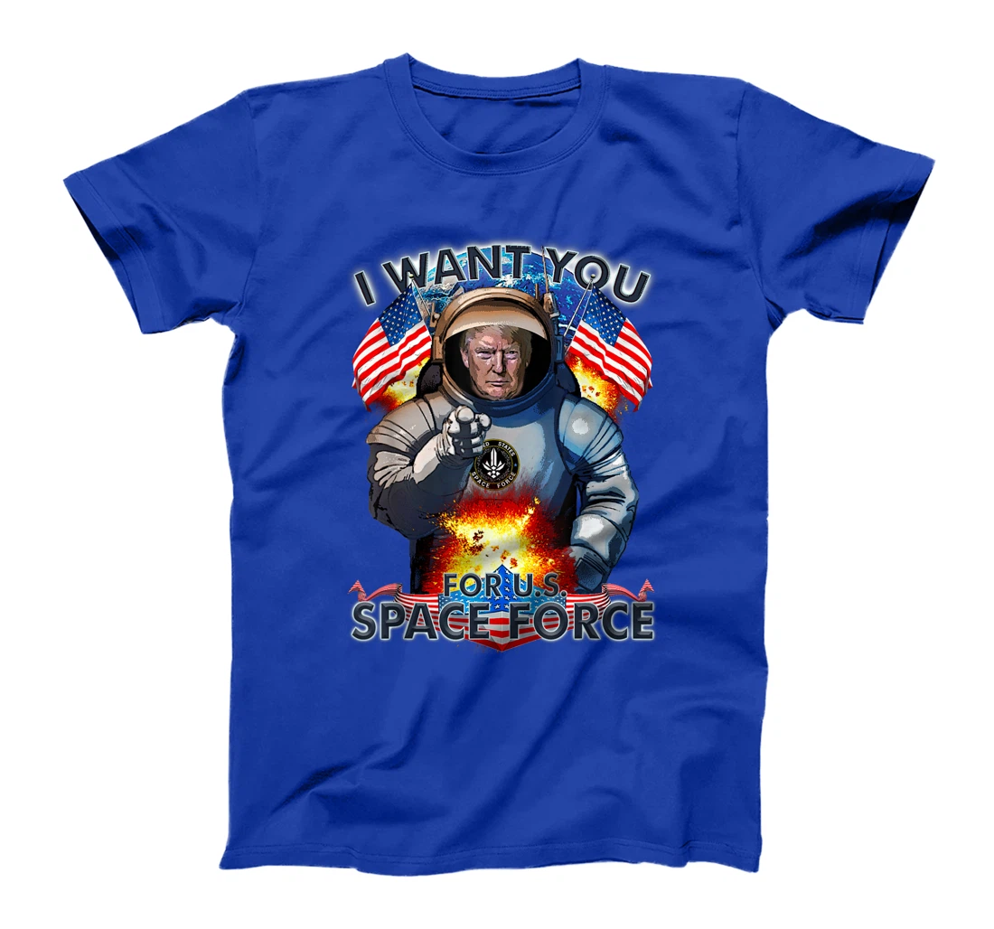 Trump I Want You For Space Force Man Women Kids Military T-Shirt