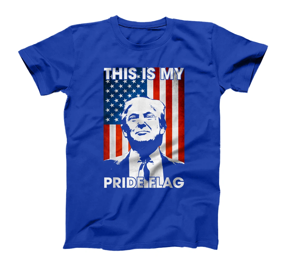 This Is My Pride Flag Trump American Flag 4th July Patriotic T-Shirt
