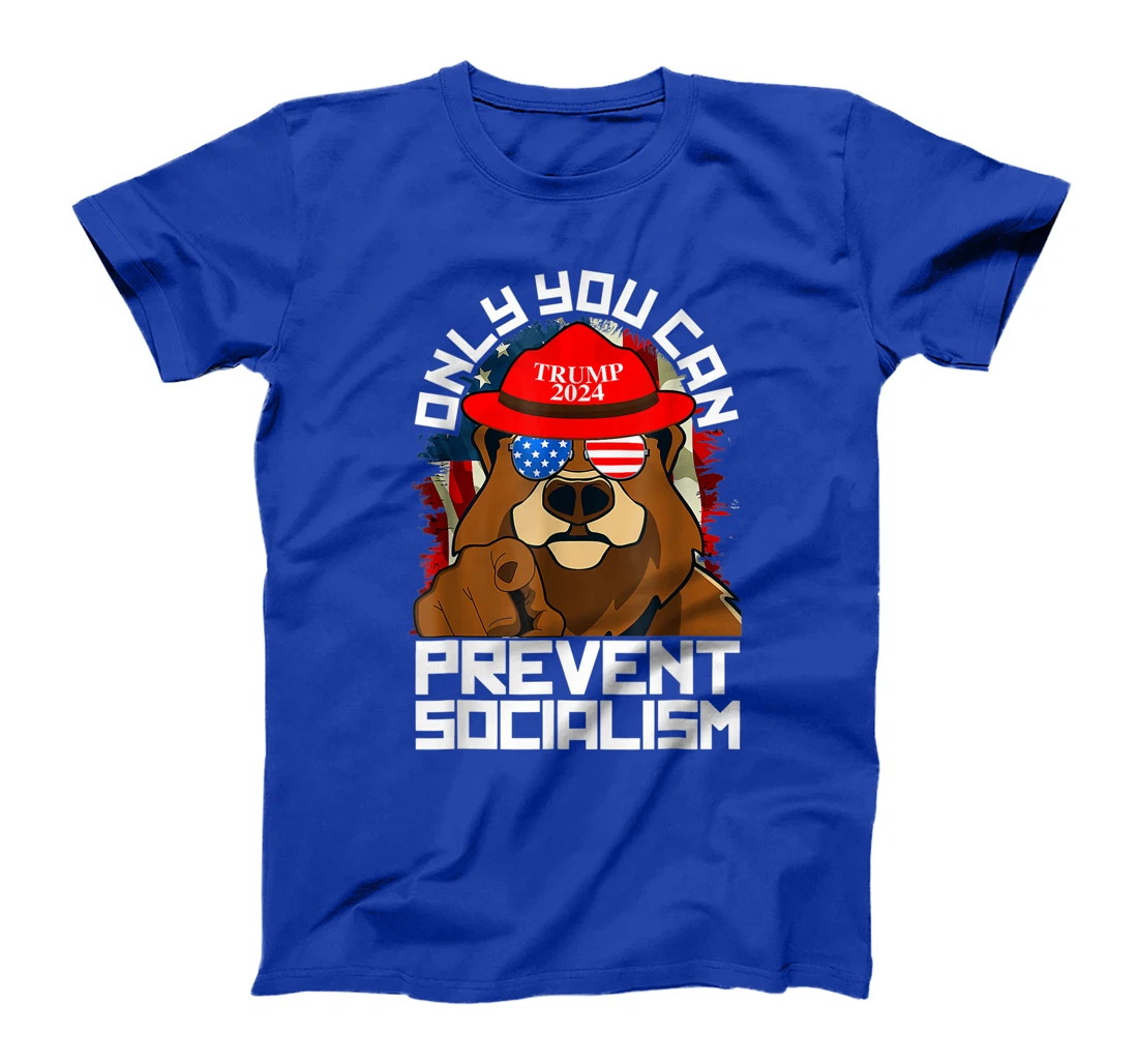 Trump Bear 45 47 MAGA 2024 Only You Can Prevent Socialism T-Shirt