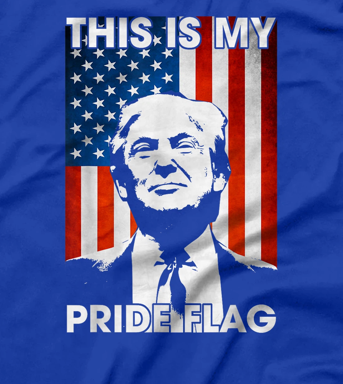 This Is My Pride Flag Trump American Flag 4th July Patriotic T-Shirt