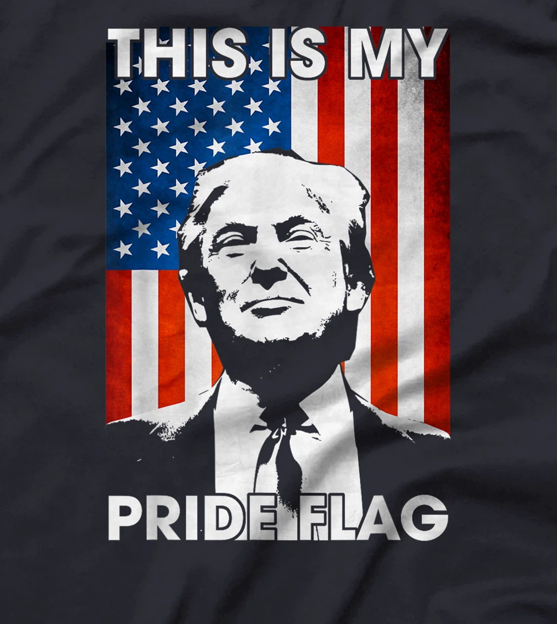 This Is My Pride Flag Trump American Flag 4th July Patriotic T-Shirt