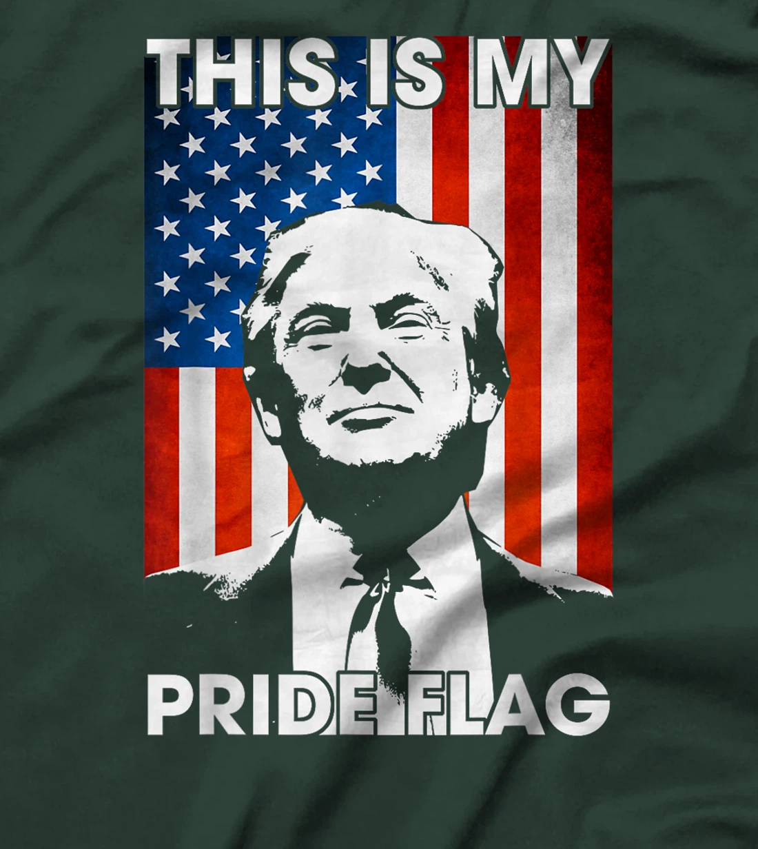 This Is My Pride Flag Trump American Flag 4th July Patriotic T-Shirt