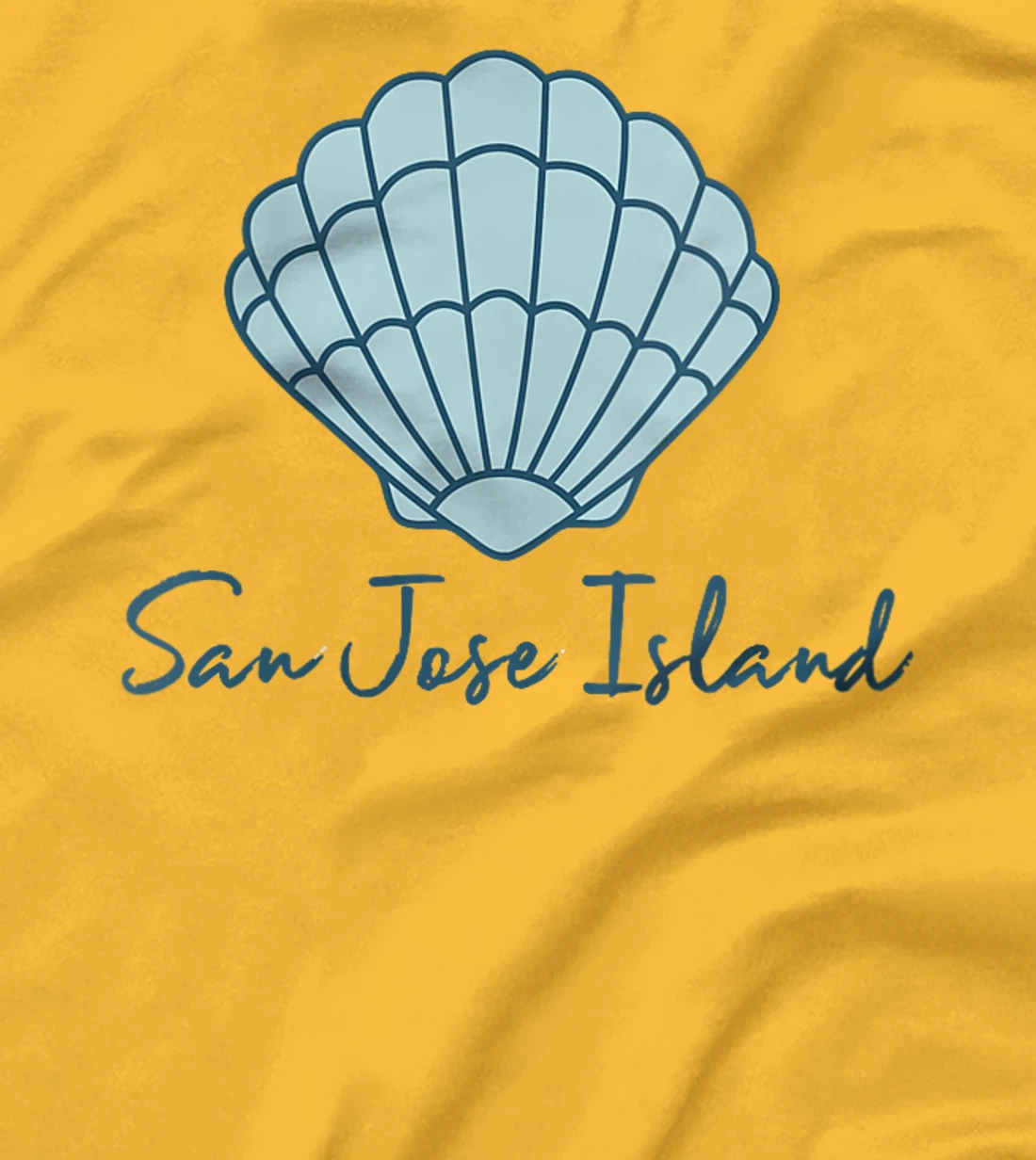Womens San Jose Island Texas Scallop Shell Seashells Beach Combing T-Shirt