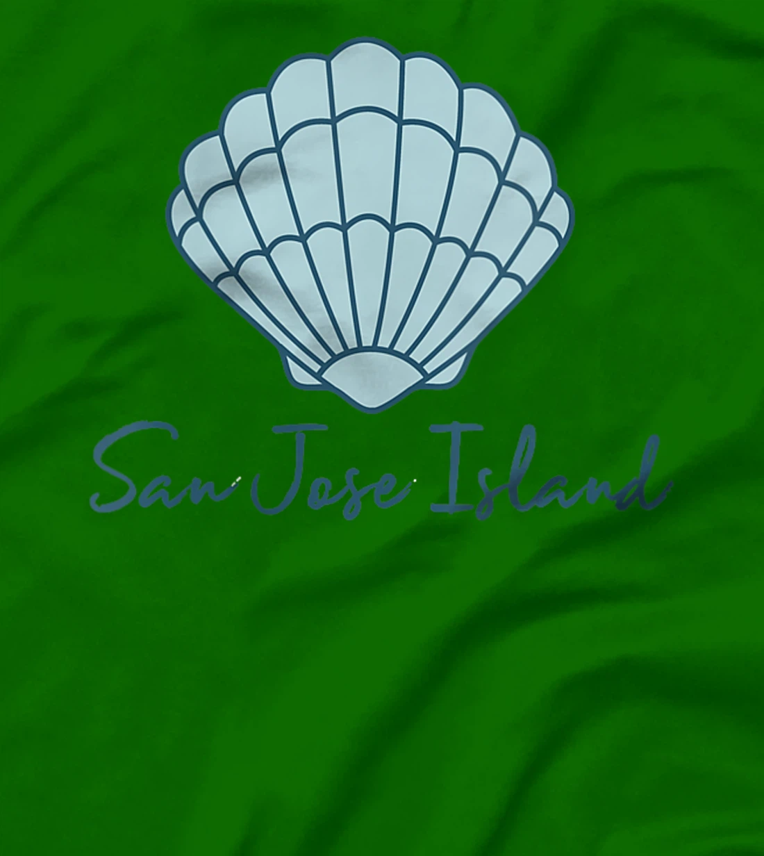 Womens San Jose Island Texas Scallop Shell Seashells Beach Combing T-Shirt