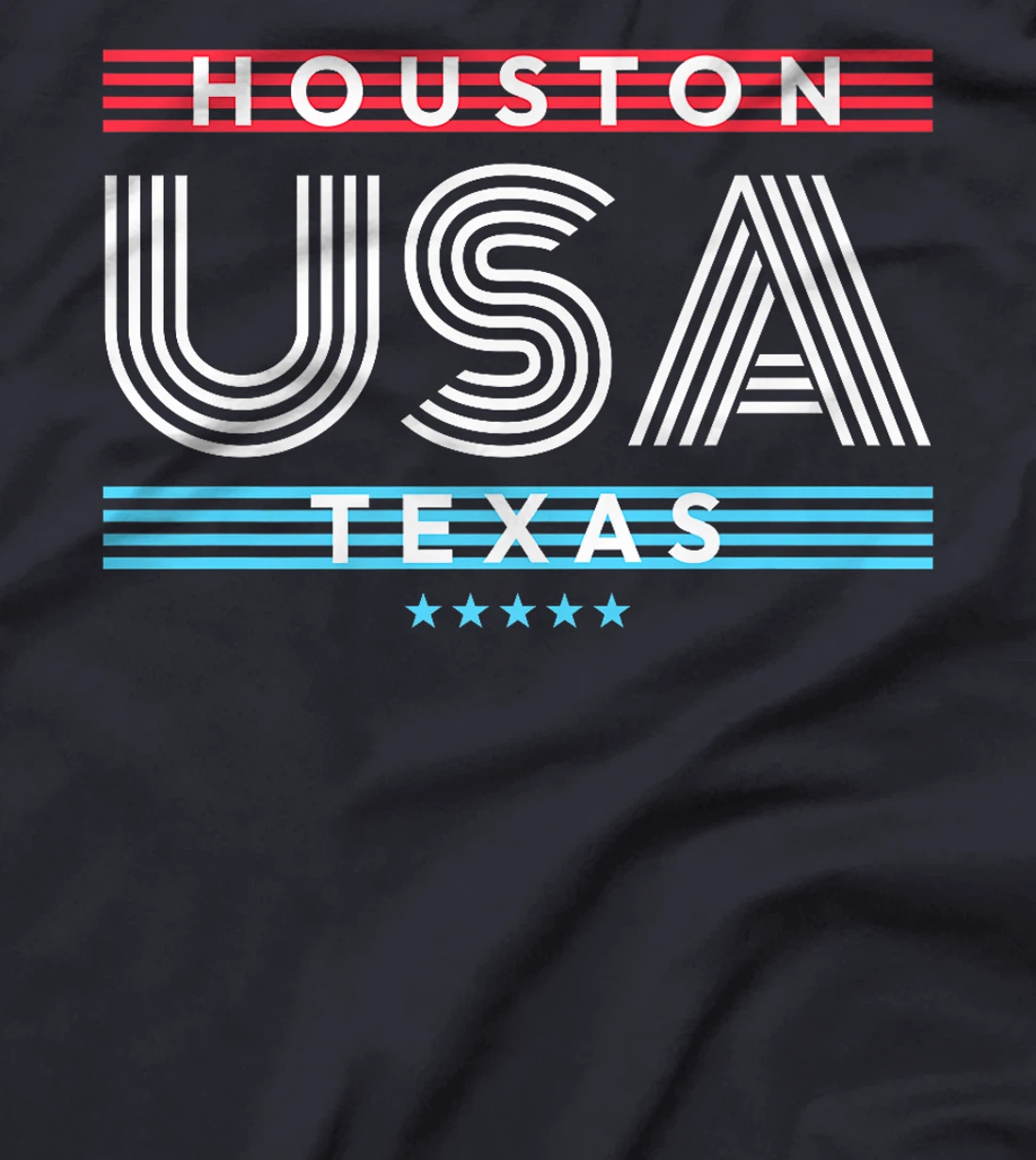 Houston Texas USA Retro Stripes Design Premium T-Shirt