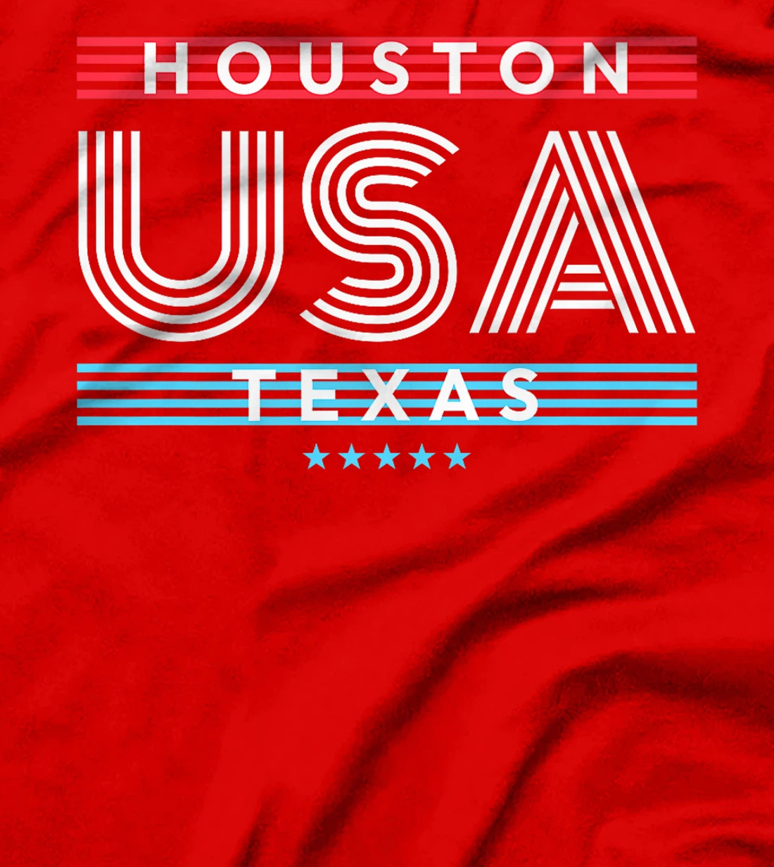 Houston Texas USA Retro Stripes Design Premium T-Shirt