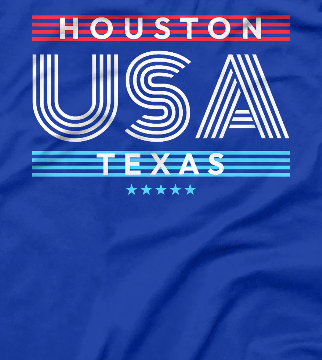 Houston Texas USA Retro Stripes Design Premium T-Shirt
