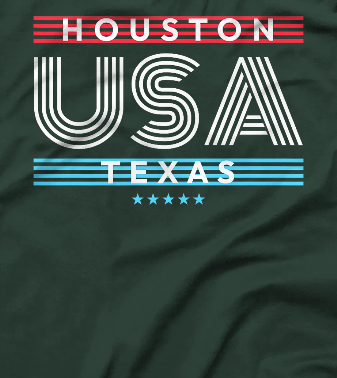 Houston Texas USA Retro Stripes Design Premium T-Shirt