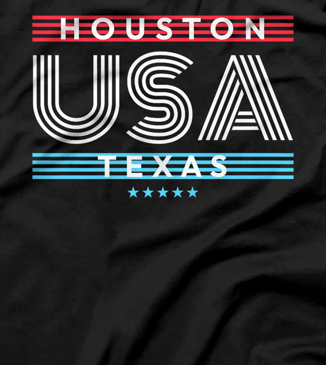 Houston Texas USA Retro Stripes Design Premium T-Shirt