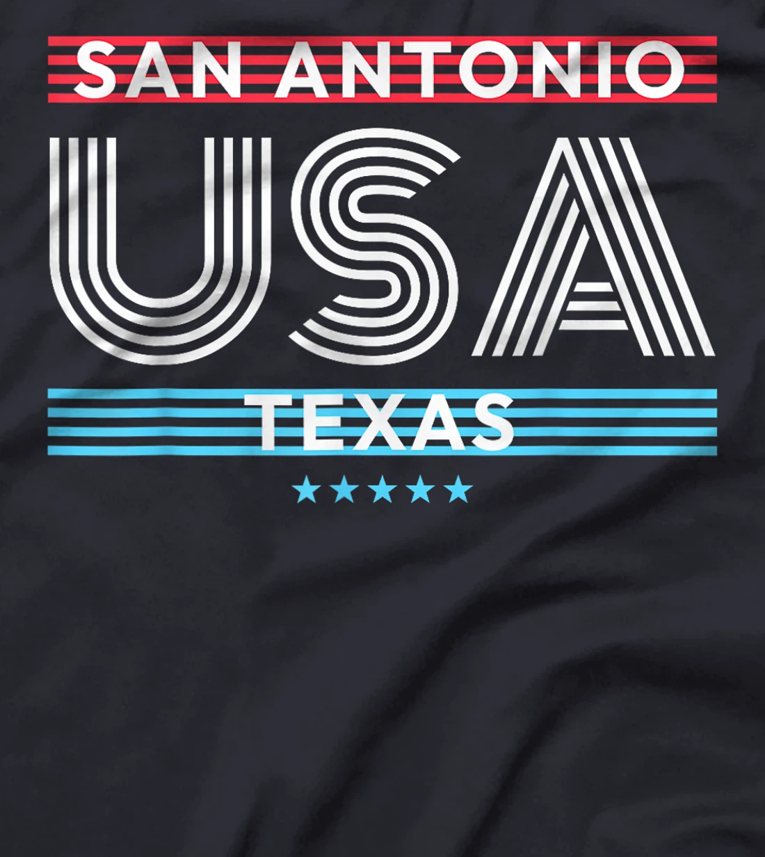 San Antonio Texas USA Retro Stripes Design T-Shirt