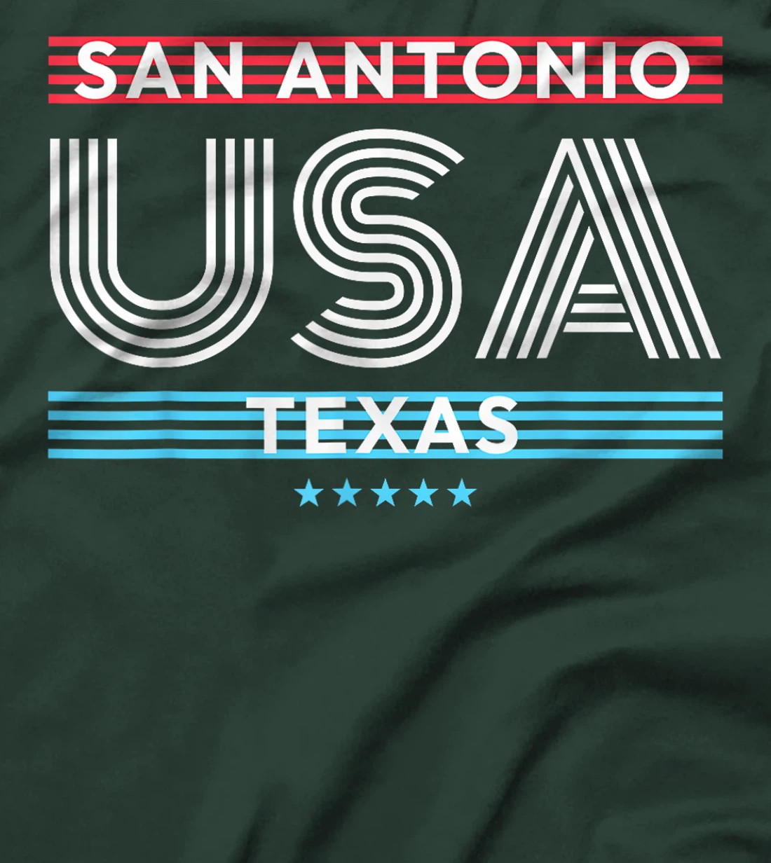 San Antonio Texas USA Retro Stripes Design T-Shirt