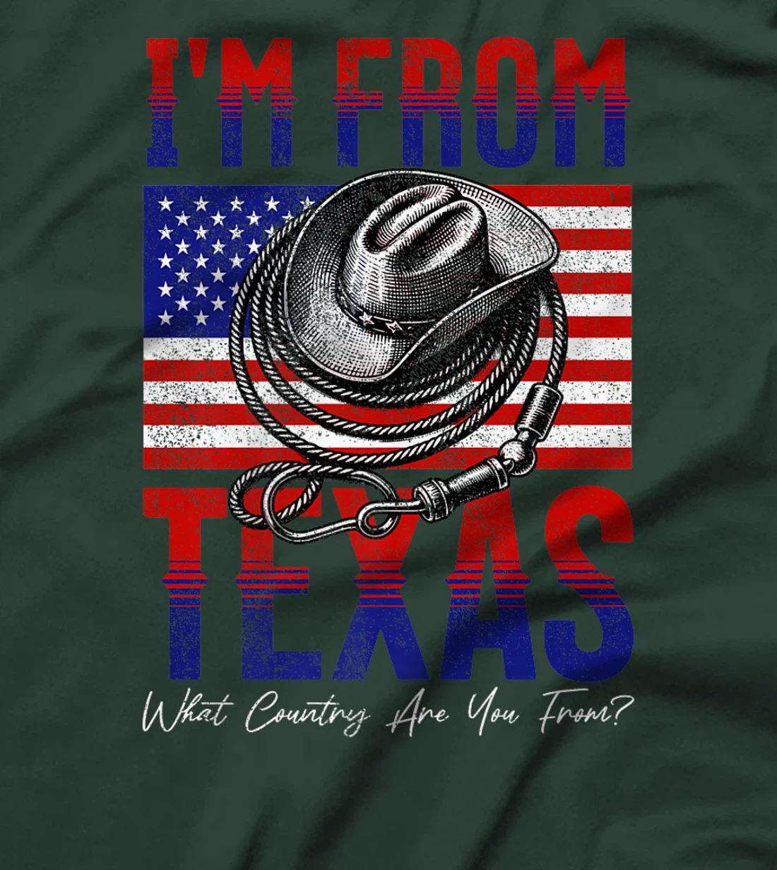 I'm From Texas, What Country Are You From? Funny Pun Premium T-Shirt