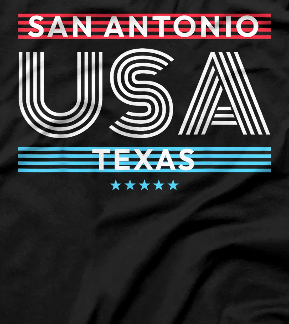 San Antonio Texas USA Retro Stripes Design T-Shirt
