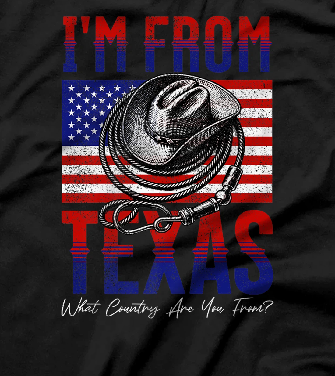 I'm From Texas, What Country Are You From? Funny Pun Premium T-Shirt
