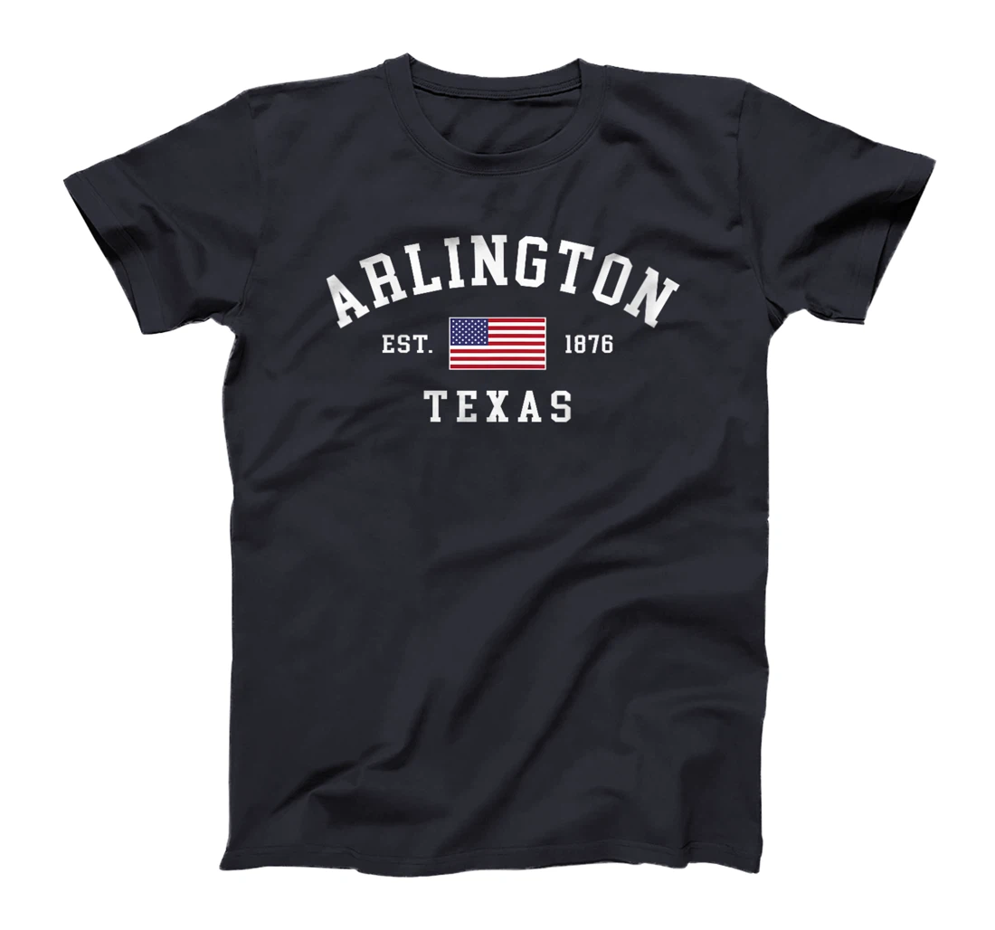 Womens Arlington Texas July 4th US Flag Retro Throwback T-Shirt