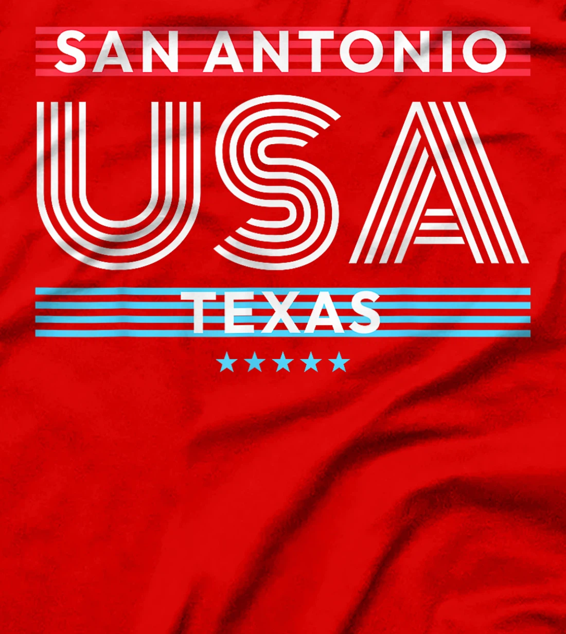 San Antonio Texas USA Retro Stripes Design T-Shirt