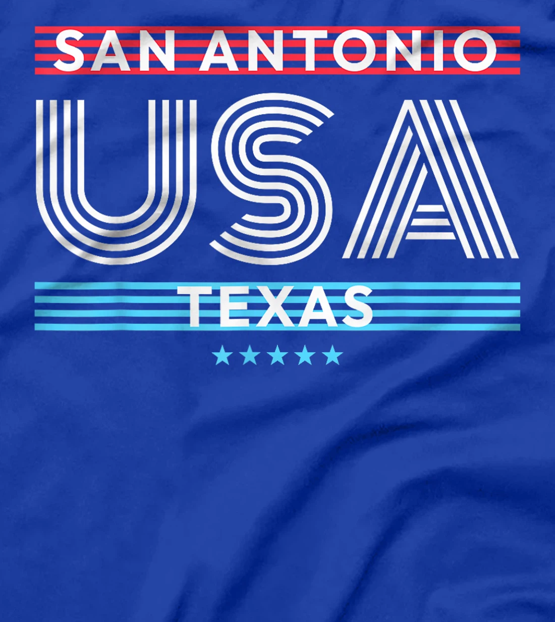 San Antonio Texas USA Retro Stripes Design T-Shirt