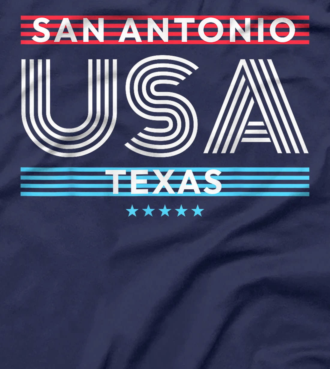 San Antonio Texas USA Retro Stripes Design T-Shirt