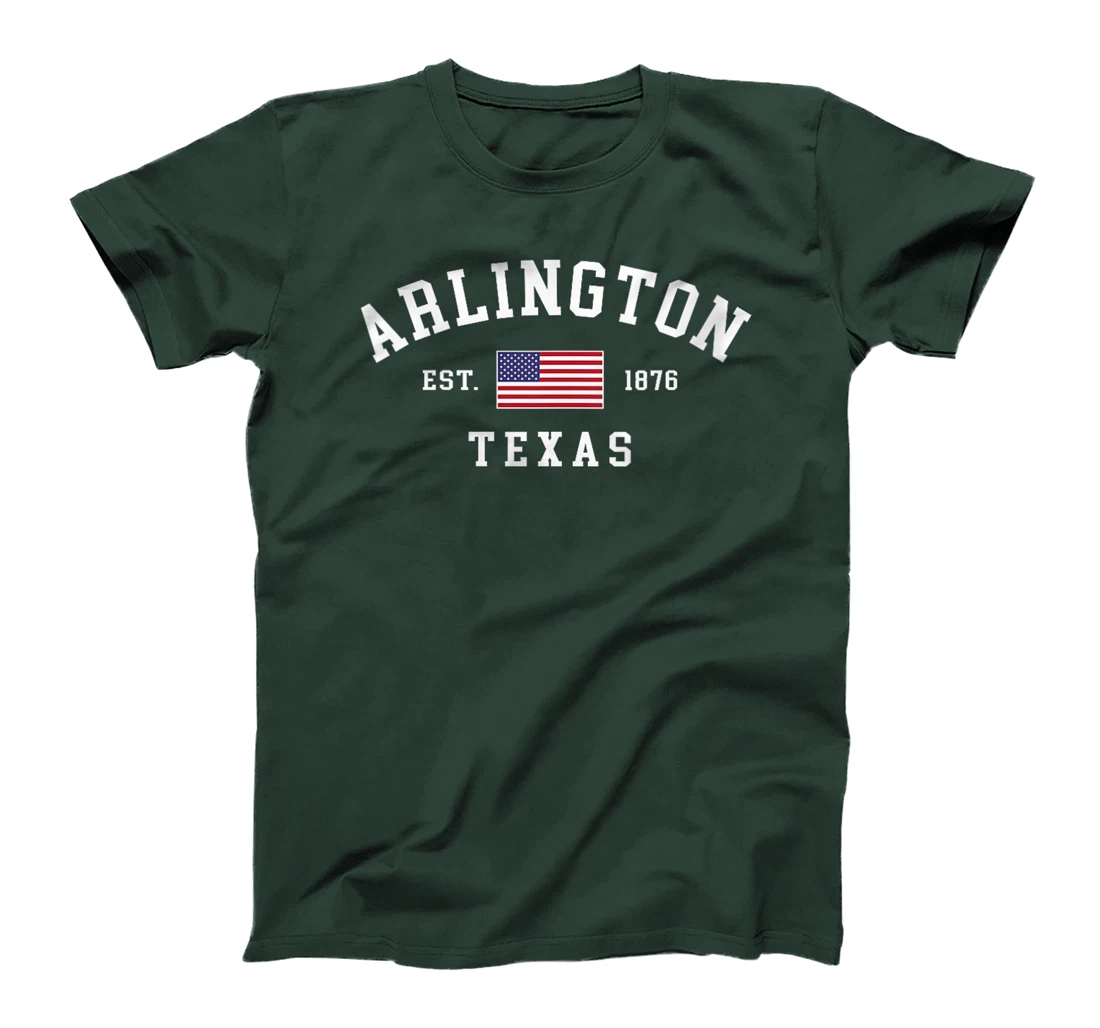 Womens Arlington Texas July 4th US Flag Retro Throwback T-Shirt