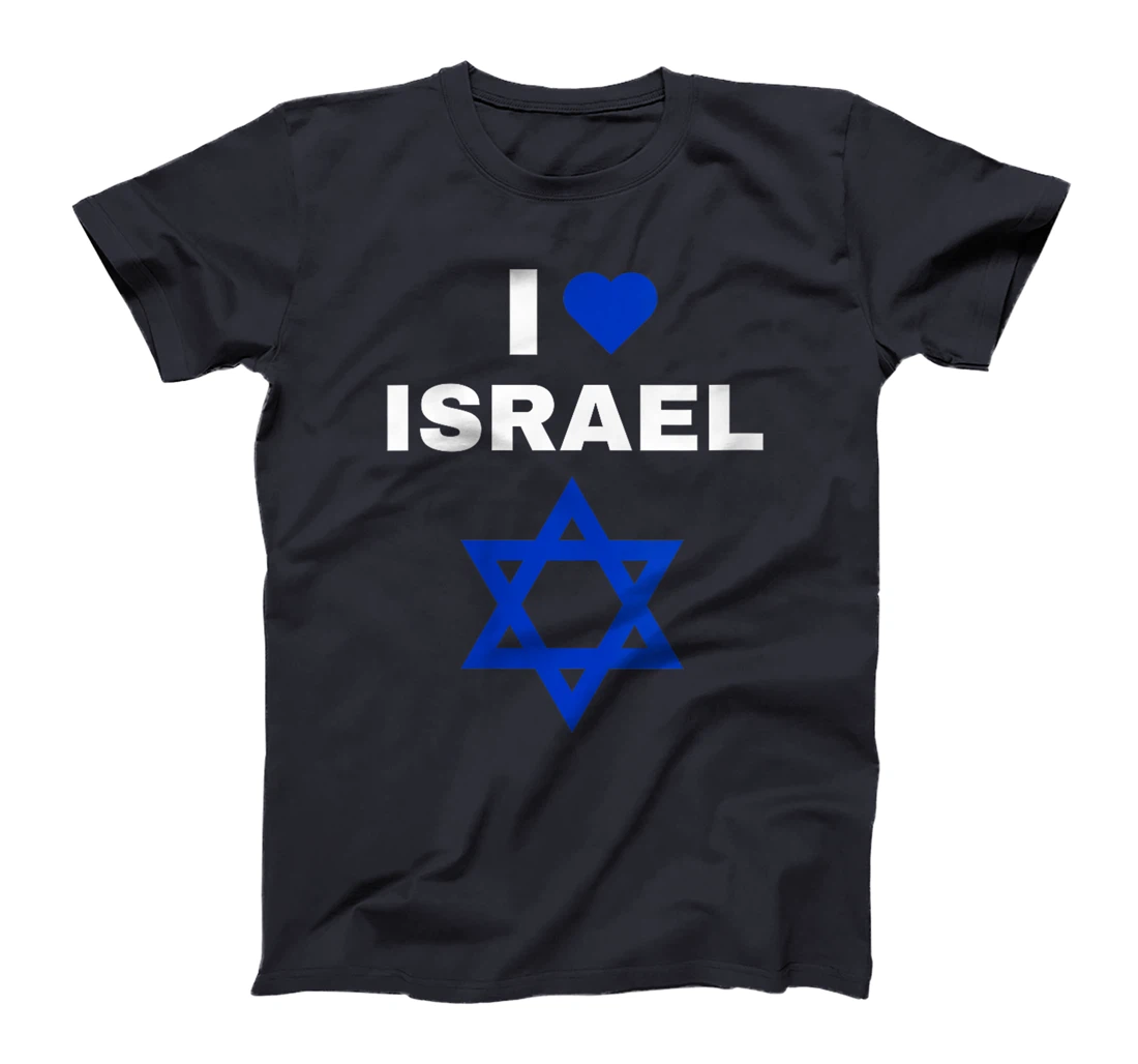 Womens I Love Israel Blue Star of David Support Israel T-Shirt