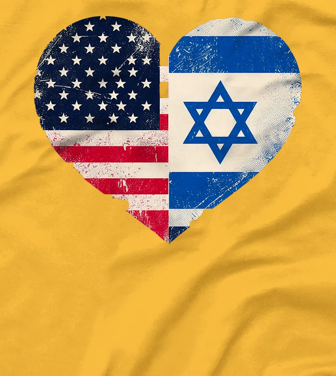 Womens USA Israel Heart - Dual Citizenship T-Shirt