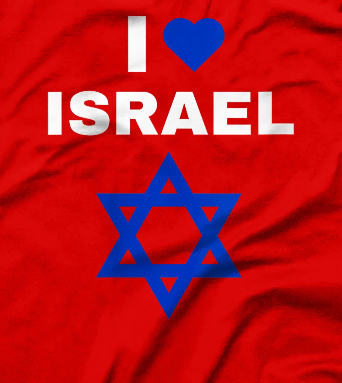 Womens I Love Israel Blue Star of David Support Israel T-Shirt