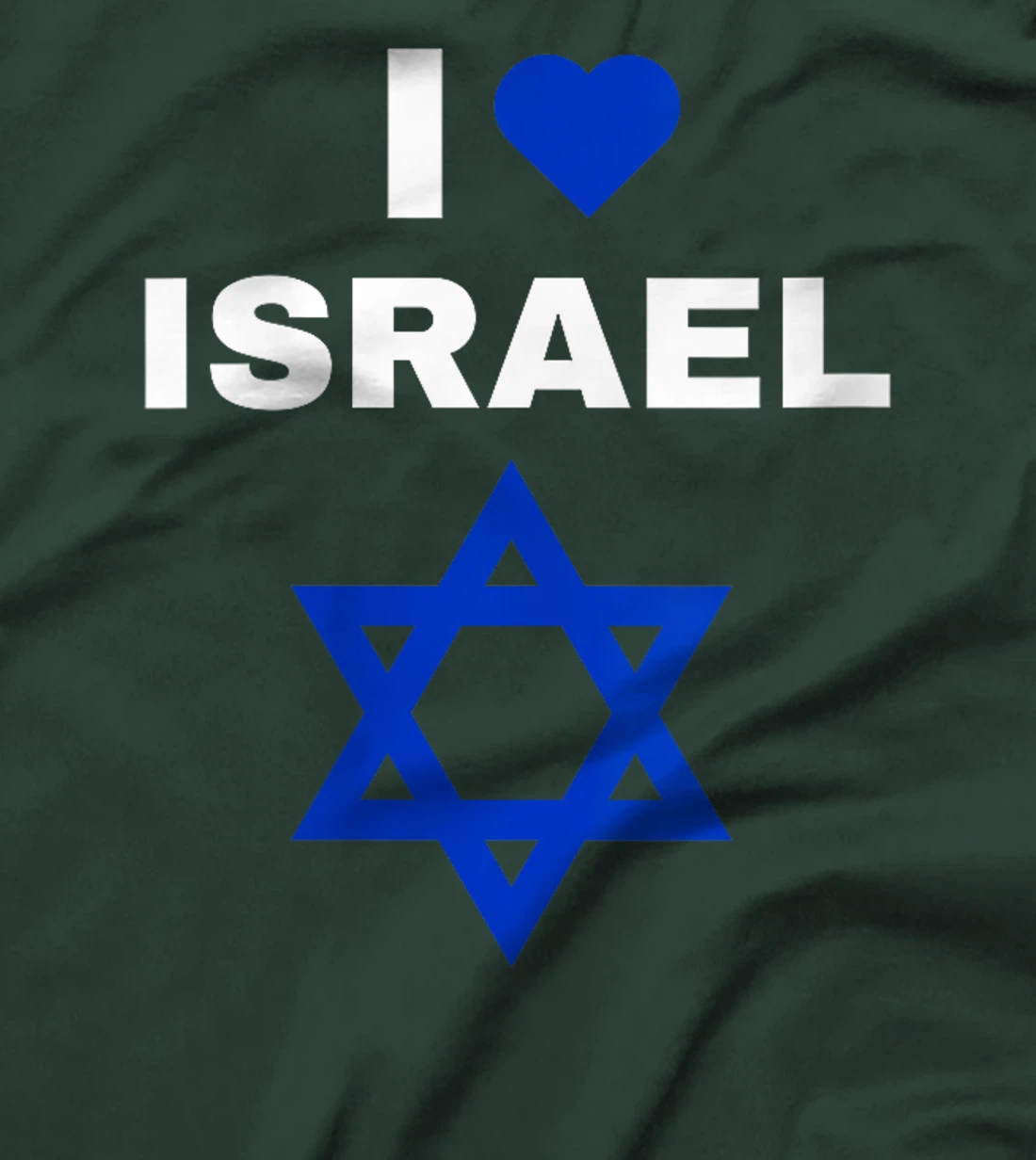 Womens I Love Israel Blue Star of David Support Israel T-Shirt