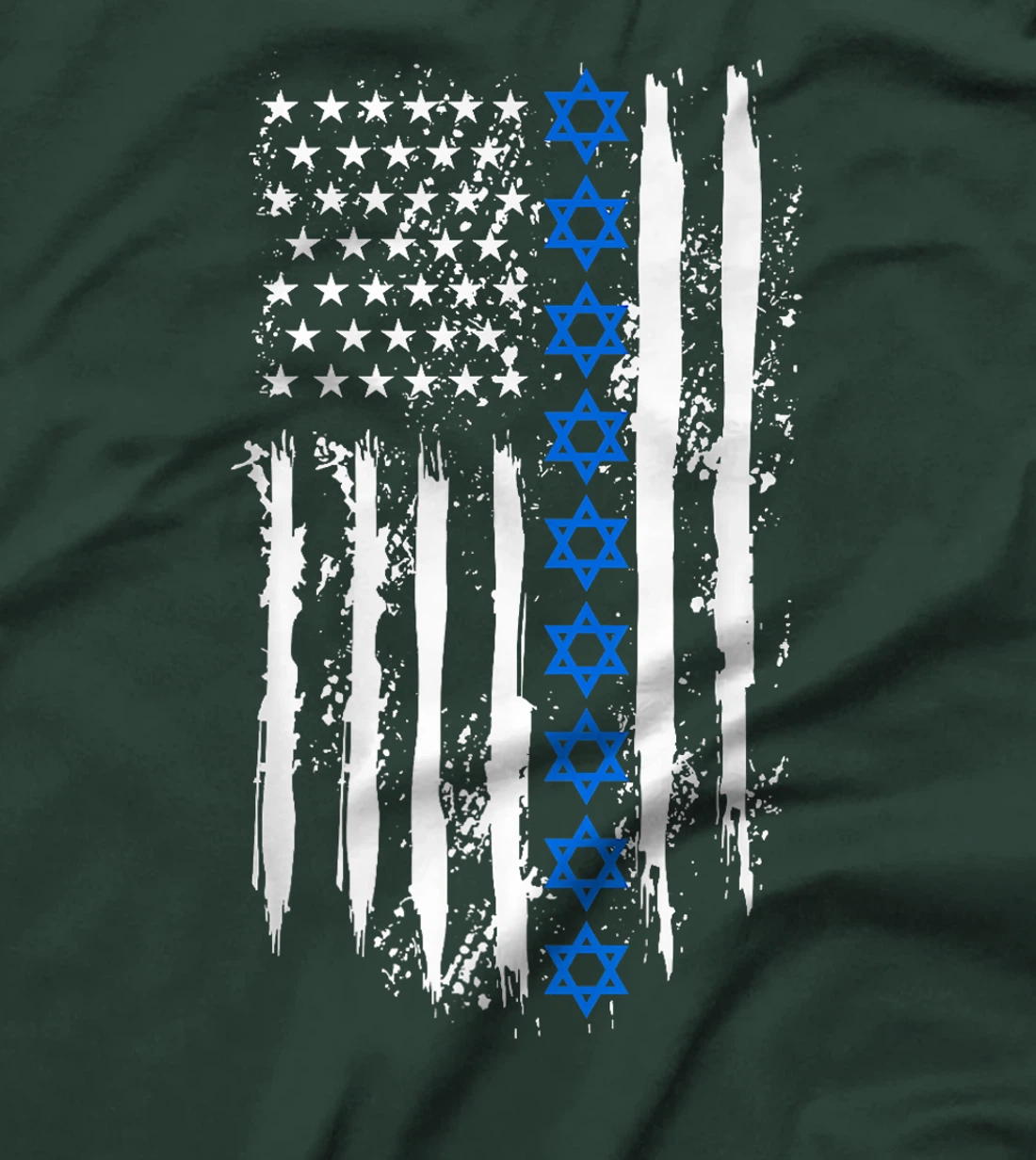 Israel Independence Star American Flag Premium T-Shirt