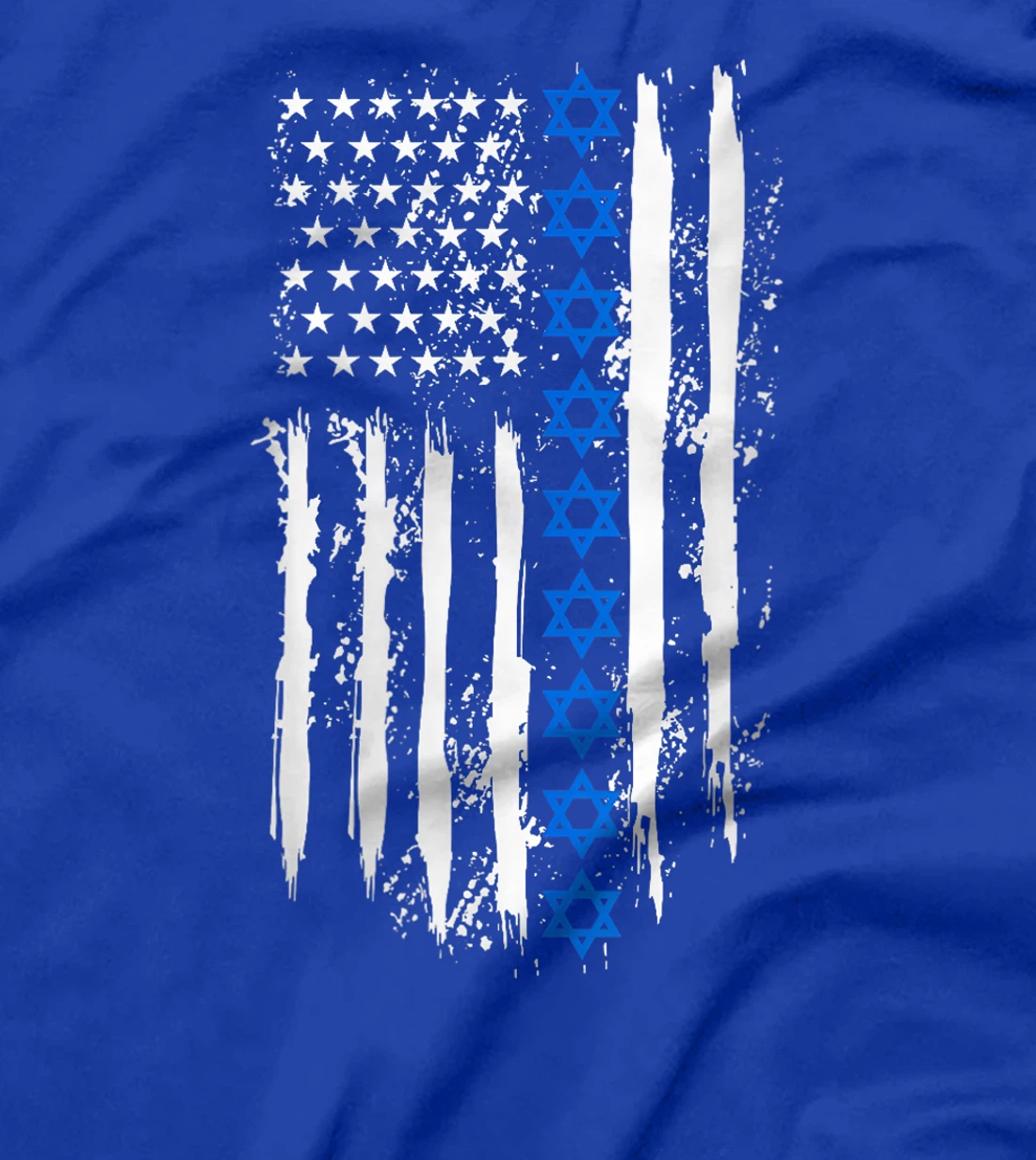 Womens Israel Independence Star American Flag T-Shirt