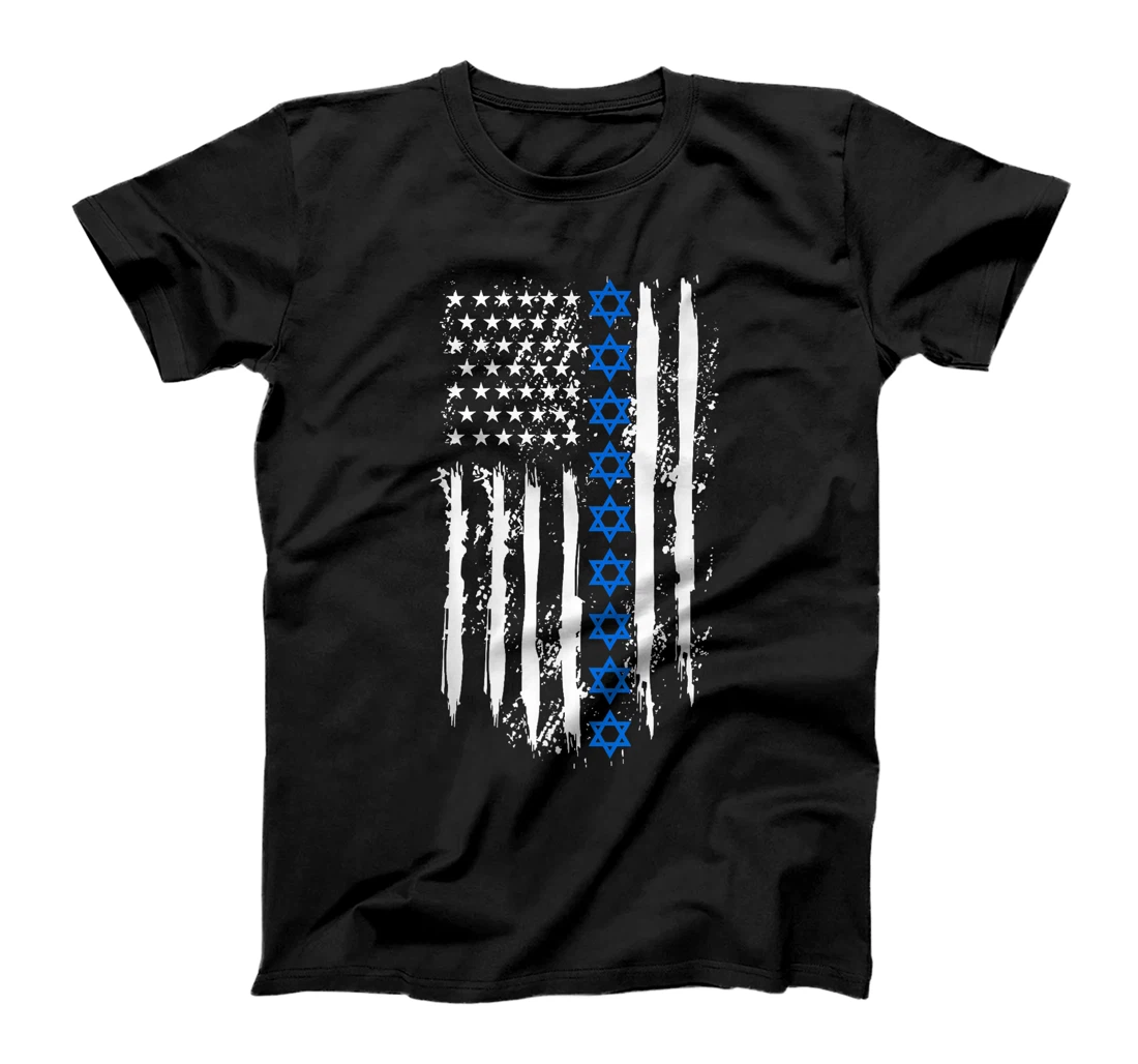 Israel Independence Star American Flag Premium T-Shirt