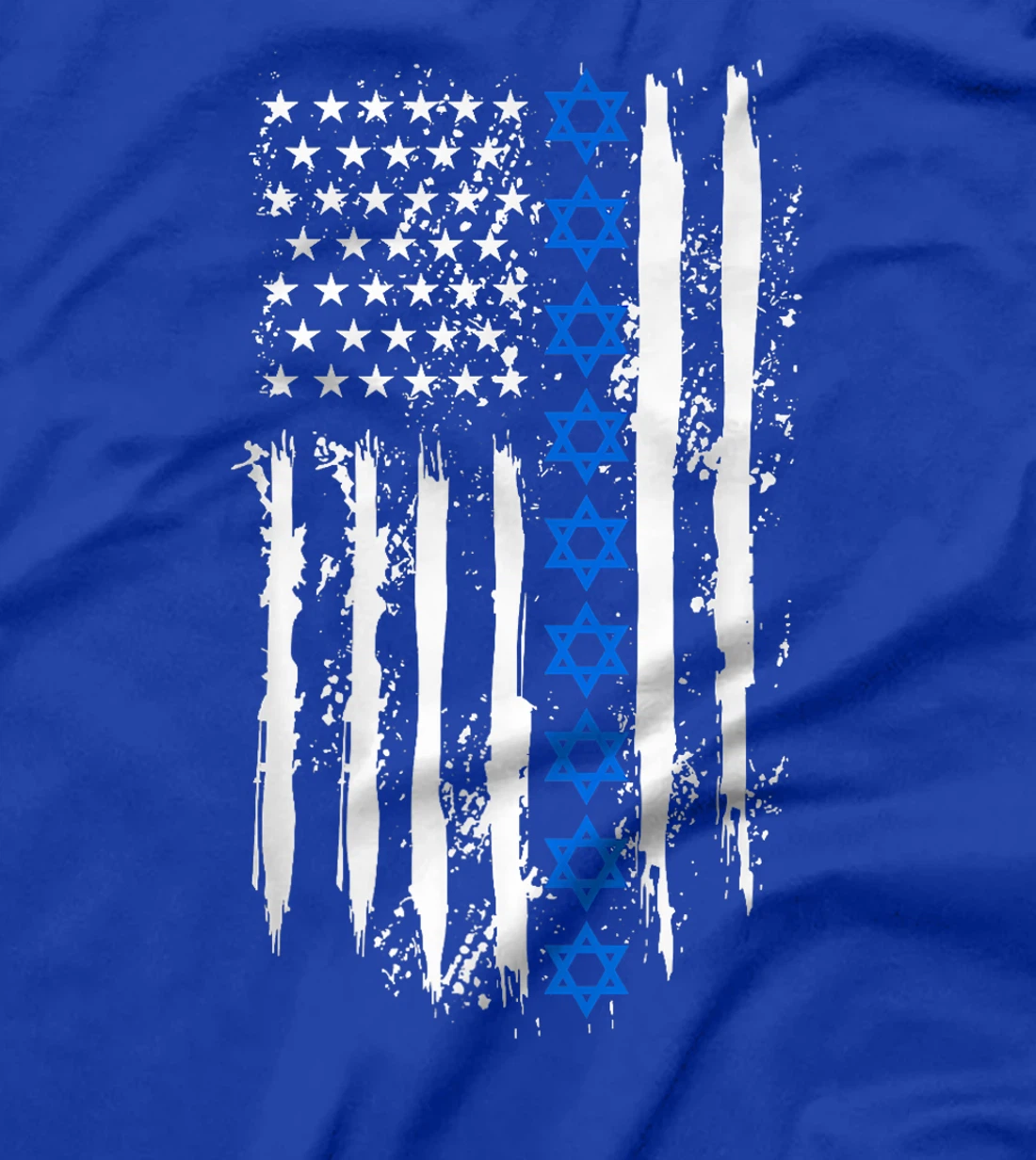 Israel Independence Star American Flag Premium T-Shirt