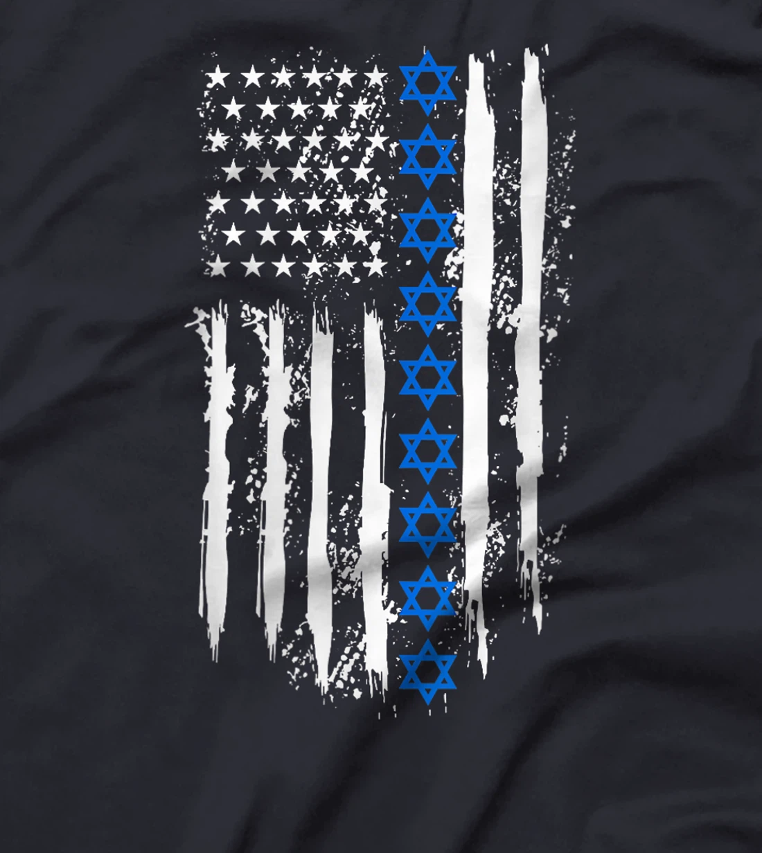 Womens Israel Independence Star American Flag T-Shirt